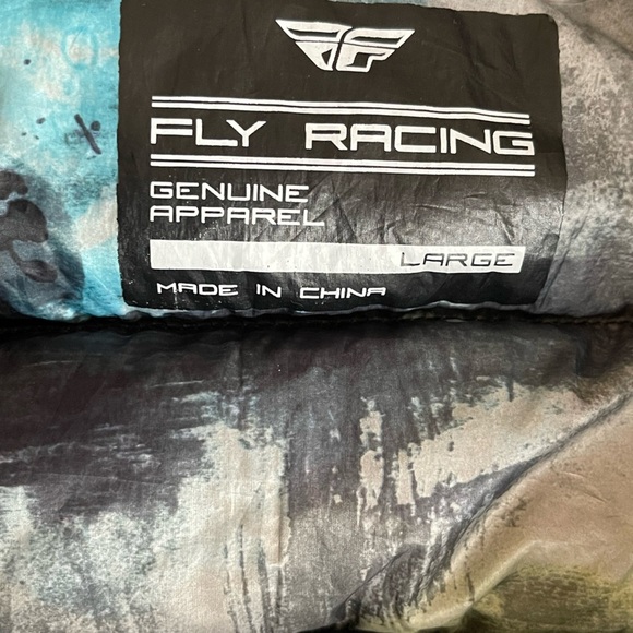 FLY racing down puffer jacket hooded black large - Picture 7 of 10